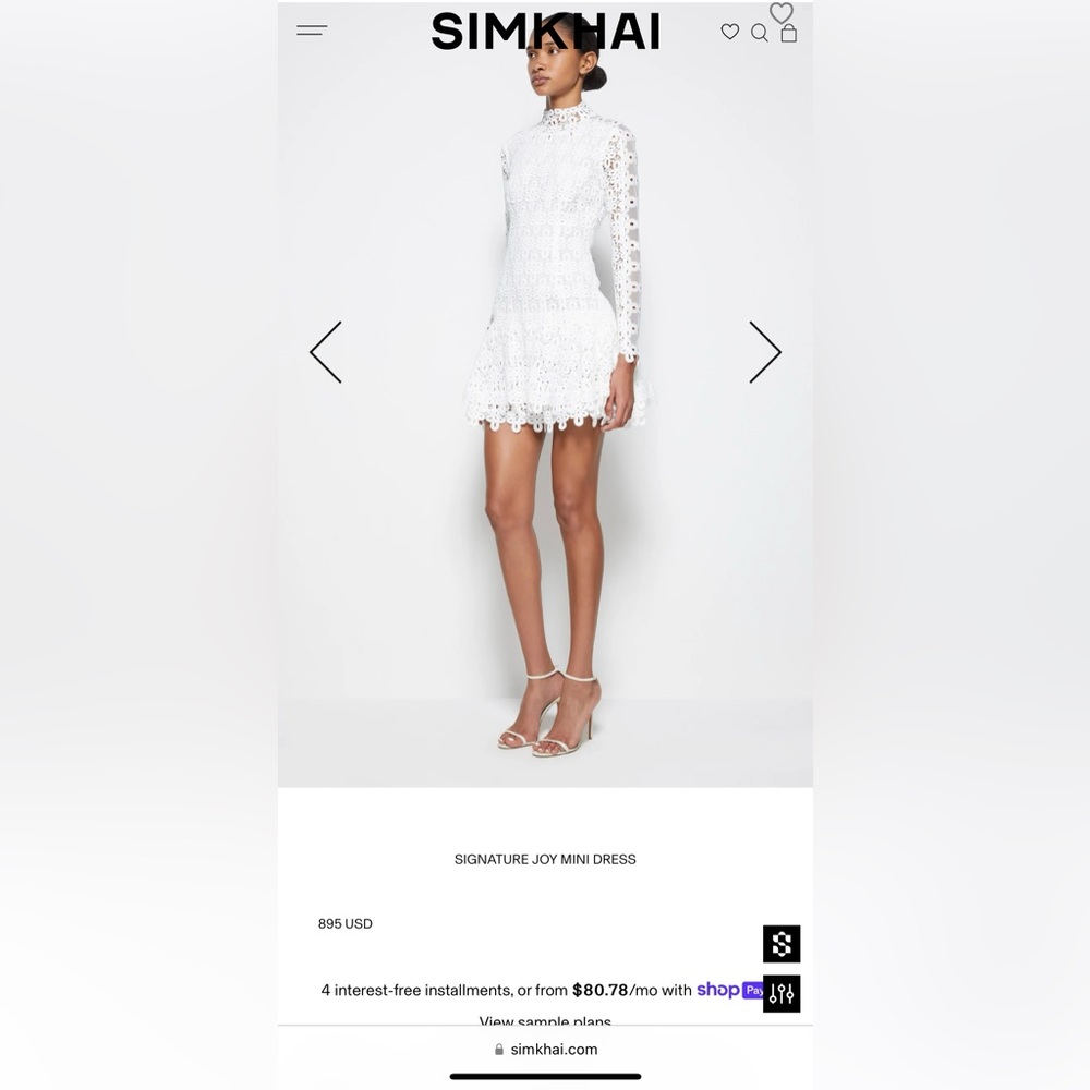 JOHNATHAN SIMKHAI SIGNATURE JOY DRESS NEW NO TAGS